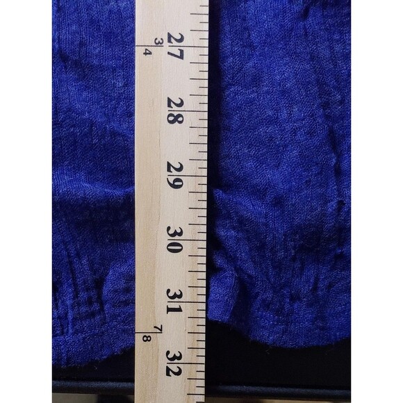 Eileen Fisher Cardigan PL Button Front Deep Purple Semi Sheer Lightweight Casual - Picture 7 of 7